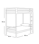 ⁦Two Levels Bed AFU 2LB6⁩ - الصورة ⁦3⁩