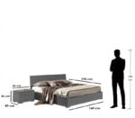 MDF Bedroom 4 pieces - Grey - Image 2