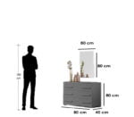 MDF Bedroom 4 pieces - Grey - Image 3