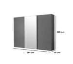MDF Bedroom 4 pieces - Grey - Image 4