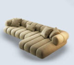 l shape sofa 250*150*80*85 Beige - Image 3
