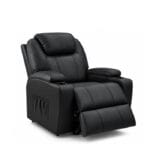 recliner Black leather chair 3 move