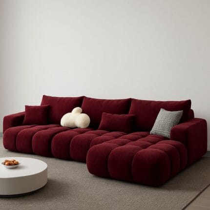 l shape sofa 300*170*75*95 Burgundy